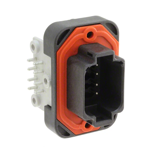 8 Way Black DEUTSCH DT13 Series Right Angle DT PCB Header Connector DT13-08PB