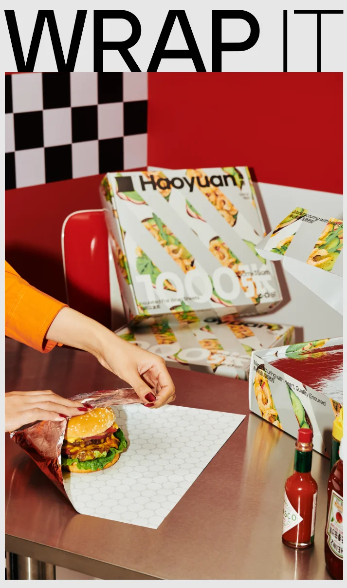 Household manufacturer Aluminium Foil 14x16' hamburger sandwich wrapping paper aluminum foil laminated paper