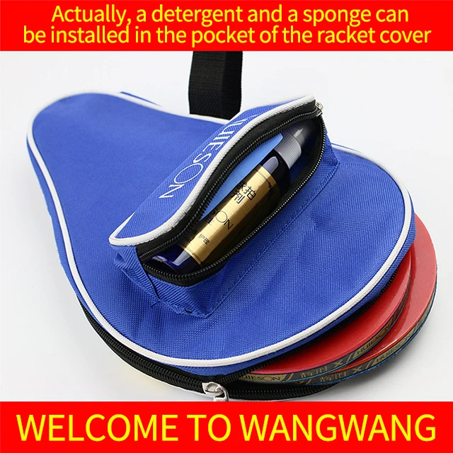HUIESON Cheap Hold 2 Rackets Custom Print Logo Ping Pong Case Table Tennis Racket Bag