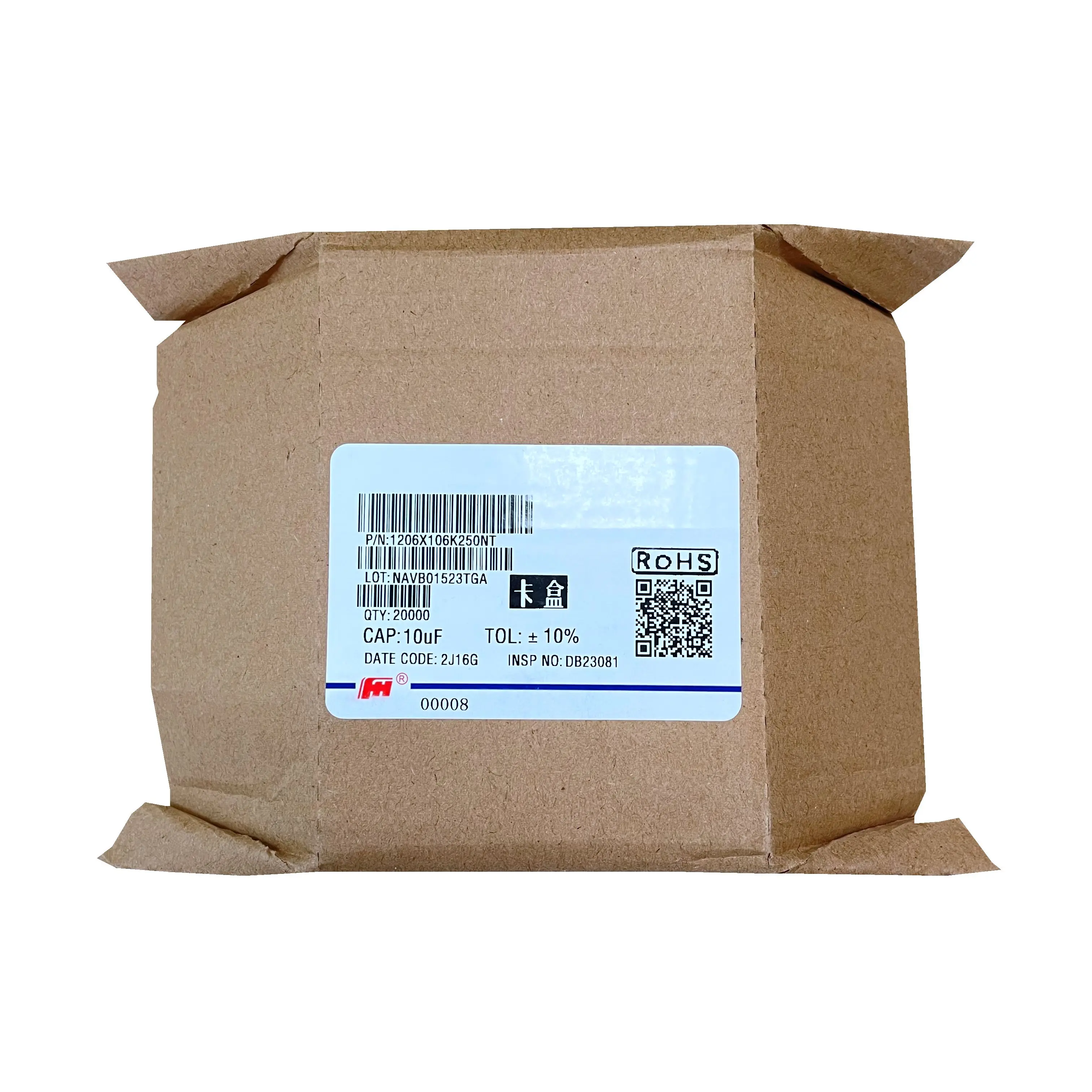 Ceramic Capacitor Reel MLCC 10uF 16V 1206 10% X7R 1206B106K160NT