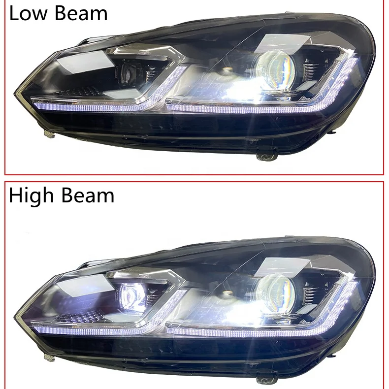 HCmotion Factory 7.5 style LED Xenon 2008 2009 2010 2011 2012 2013 2014 Front Headlamps Golf 6 Headlights For VW Golf MK6