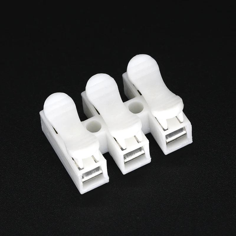 10x3P 2PSpring Connector LED Strip Light Wire Connecting No Welding No Screws Quick Connector cable clamp Terminal Block 2 3 Way