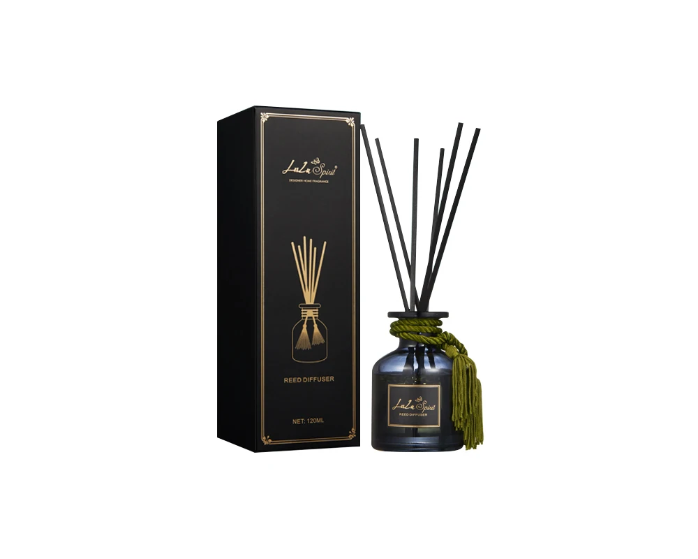 luxury unique 200ml  mini aroma sola wood amber round ceramic bottle reed diffuser
