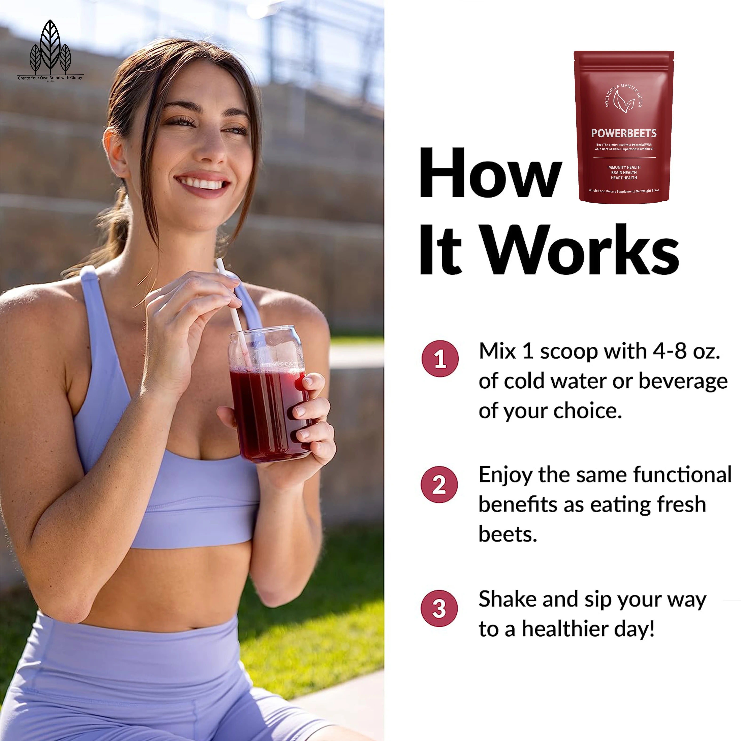 Powder Beets Superfood Powder with Nitrates to Support Circulation Blood Flow Nitric Oxide Energy Endurance and Heart Health