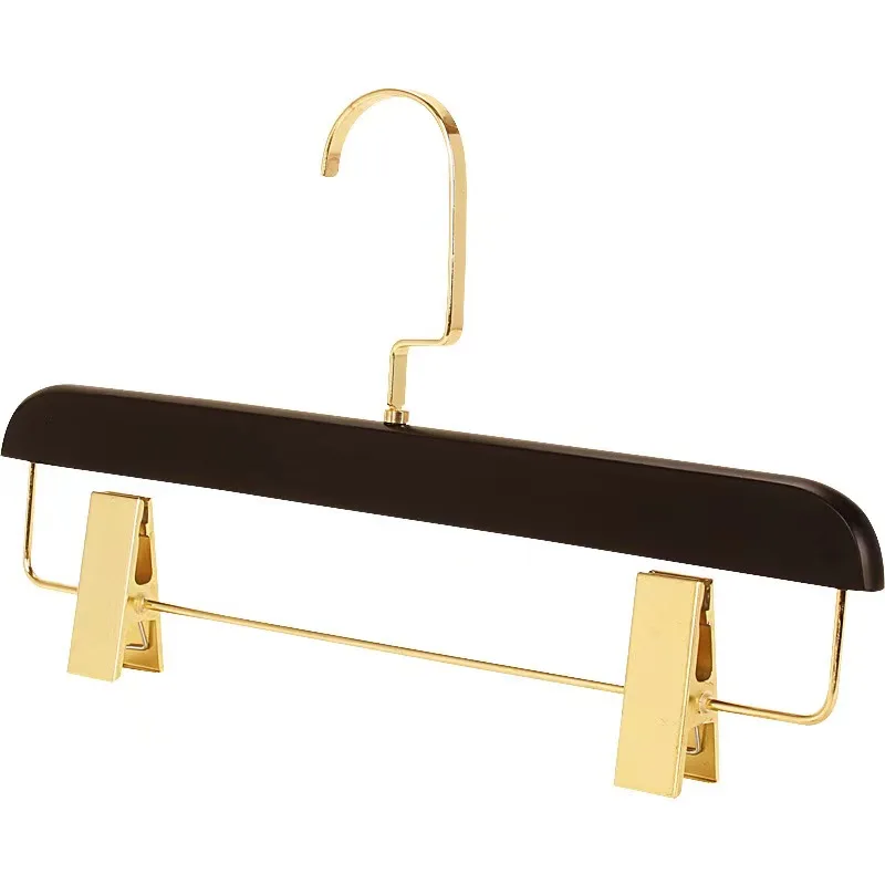 Luxury Black Jeans Skirt Hanger New Arrival Fashion Boutique Anti-slip Black  Pants Hanger stomized Black Clothes Pants Hangers