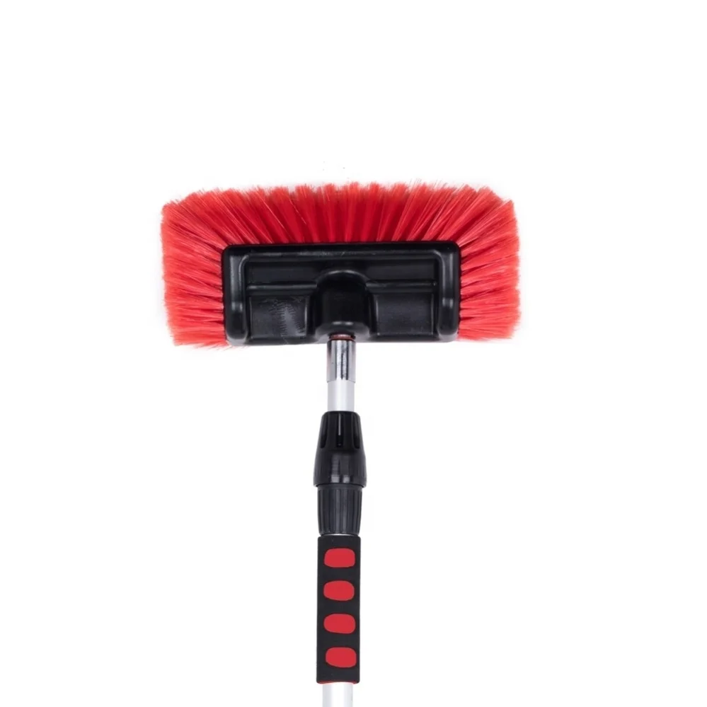 Selected Auto Extendable Long Water Through Brush Car Wash Telescopic Water Flow Through Brush Silicone Scraper Window Cleaning