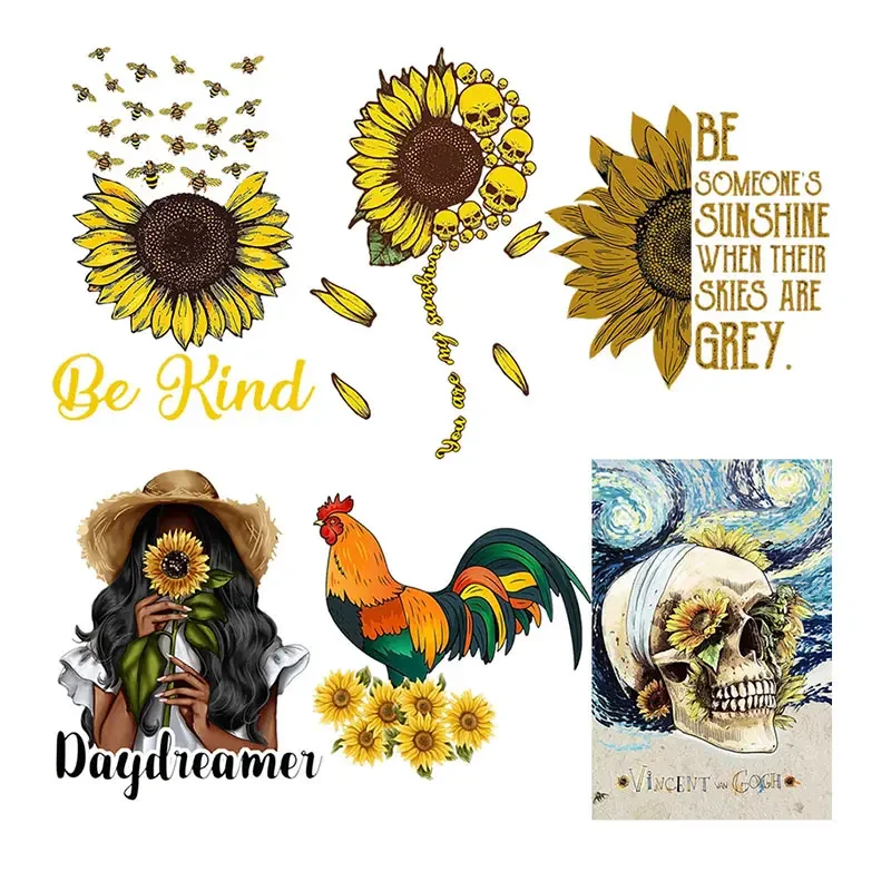 Custom Logo Designs Clear Film Transfer Paper Plastisol Offset Iron on Patch Decals DTF Heat Transfers for Clothes