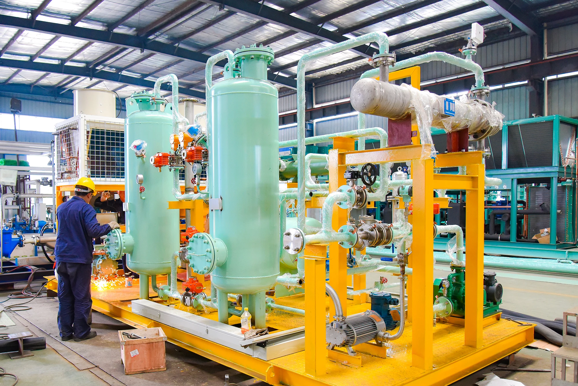 Explosion-proof VRU Oil Vapor Recovery System in oil depot with storage tank for oil gas chemical skid-mounted