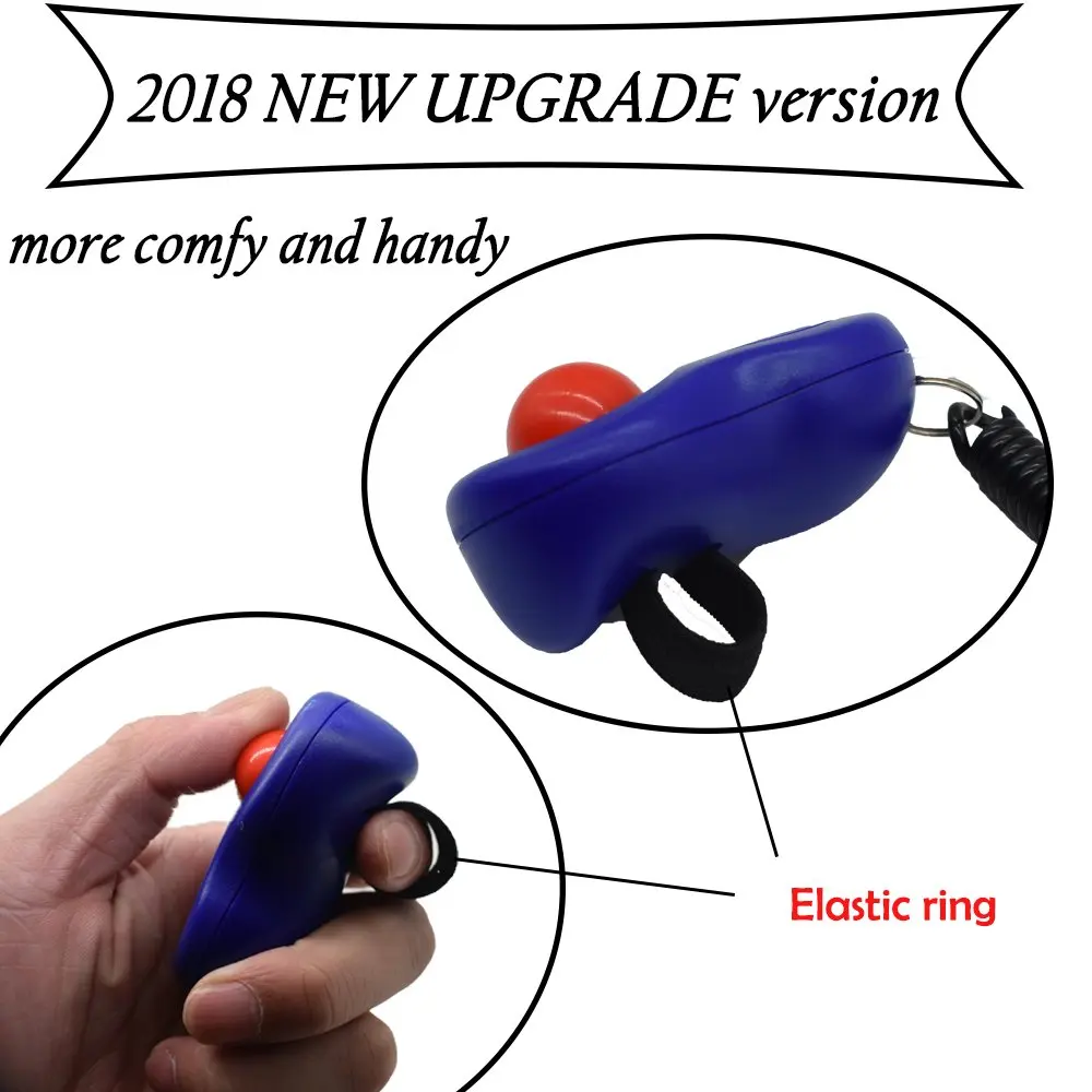 NEW Customized Logo Color Dog Training Clicker With Wristband