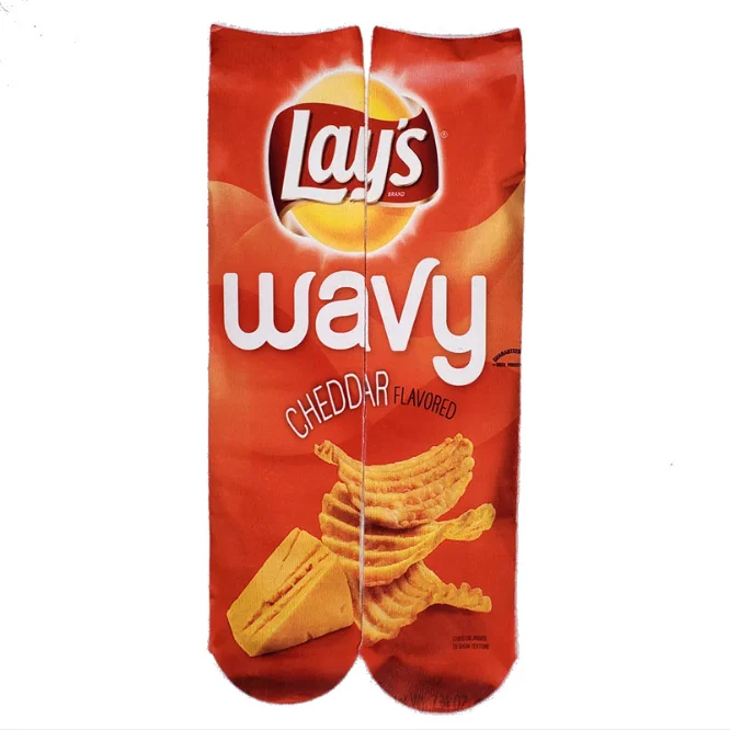 3D printing of potato chips  tube socks fashion heat transfer socks