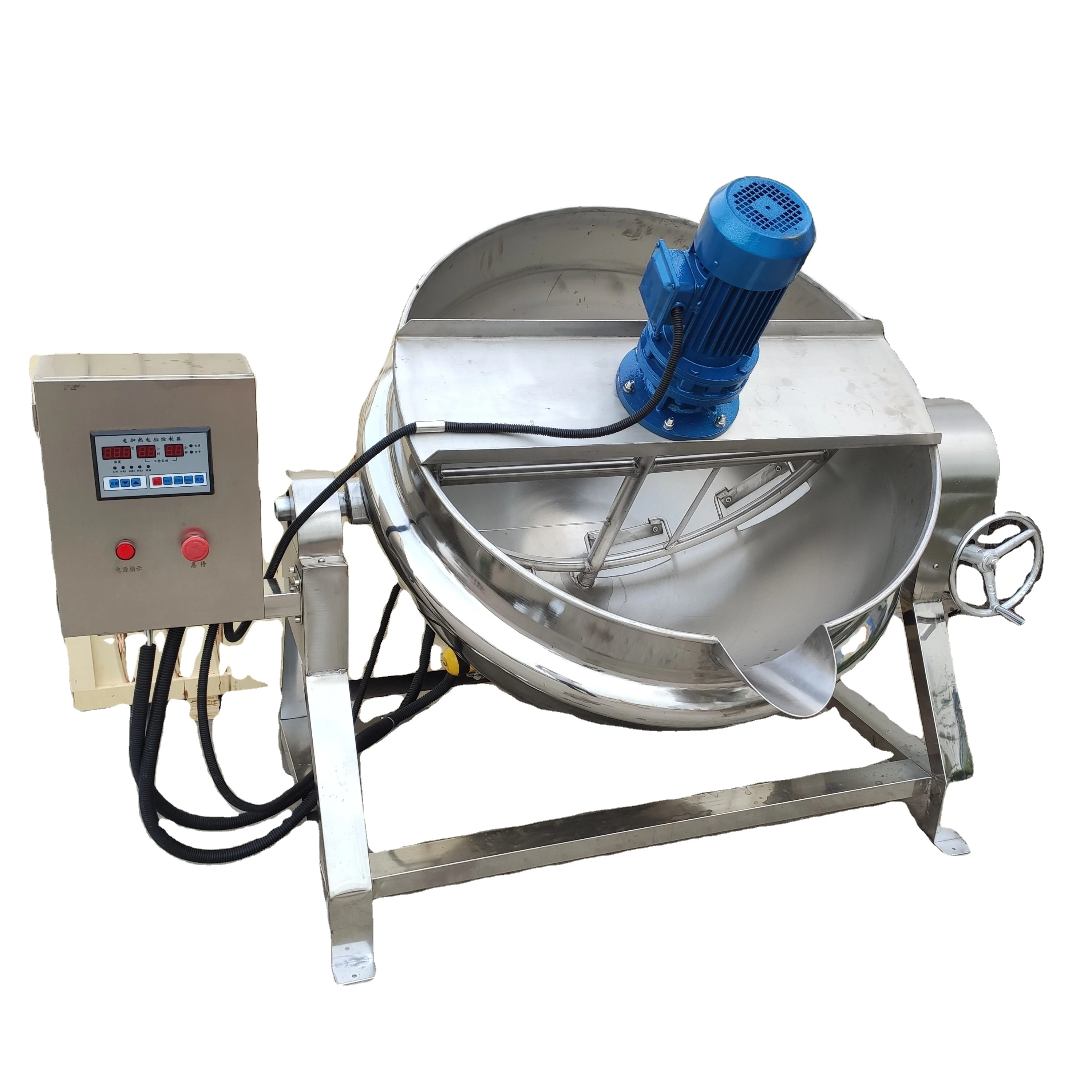 Industrial jam honey cream butter jacketed cooking kettle Cooking Mixer Pot Jacket Kettle With Agitator
