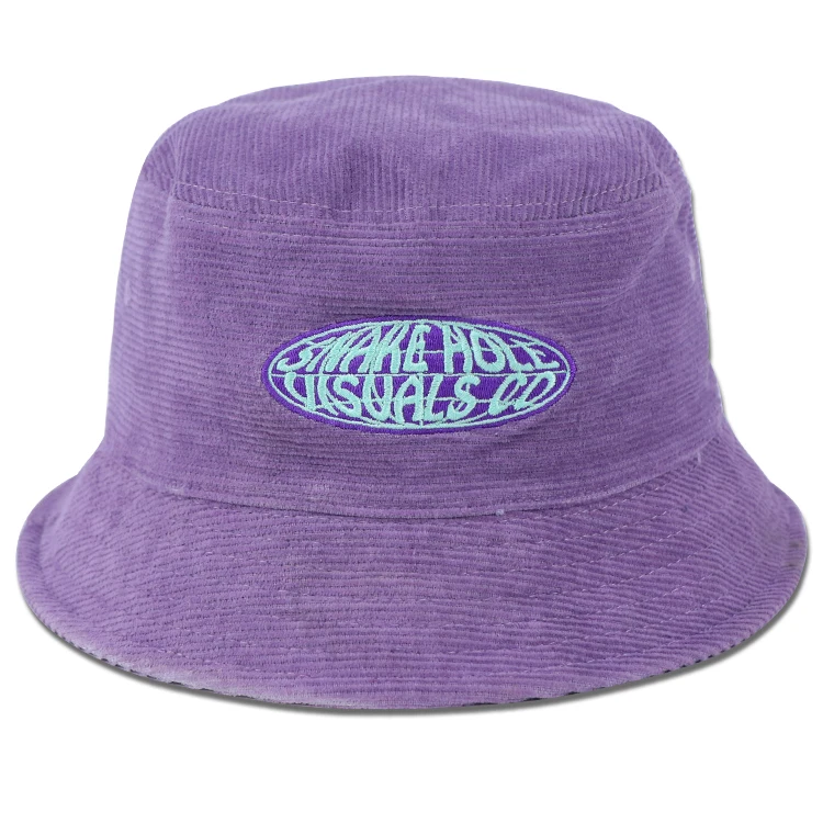 wholesale new design high quality hats flat wide brim plain bucket cap woven label corduroy bucket hat