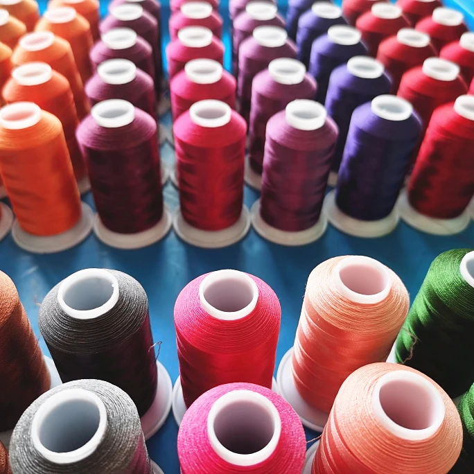 120D/2, 550Y  Polyester embroidery  thread Small bobbins  40 pcs Set