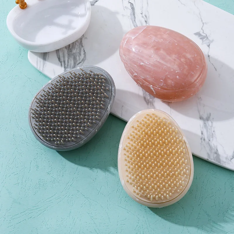 Hot Sale Custom Color Waterproof Scalp Massage Brush Plastic Portable ABS Detangling Hair Brush Egg Shape Massage Comb
