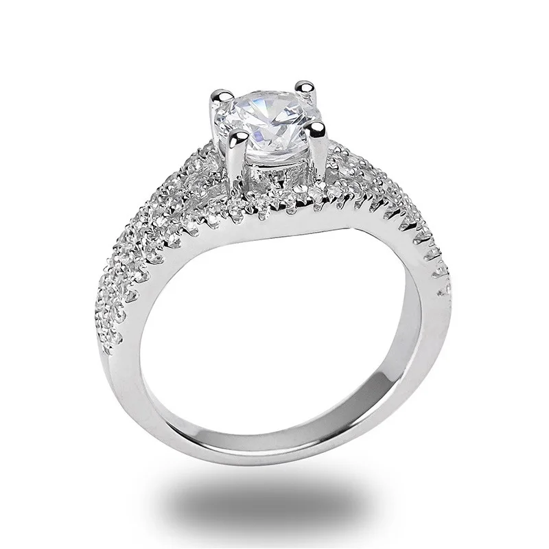 
Pure Silver Ring 925 Sterling Silver Ring Zircon 925 Sterling Silver Plated Ring 