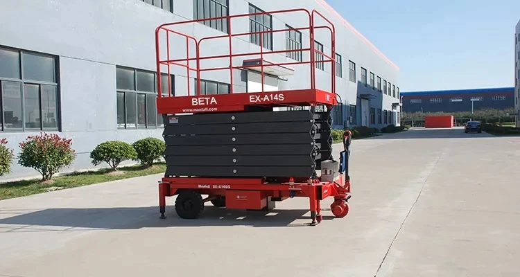 EX-A14S Auxiliary Drive 24V 14m 450kg Electric Work Platform Scissor Wheelchair Lift