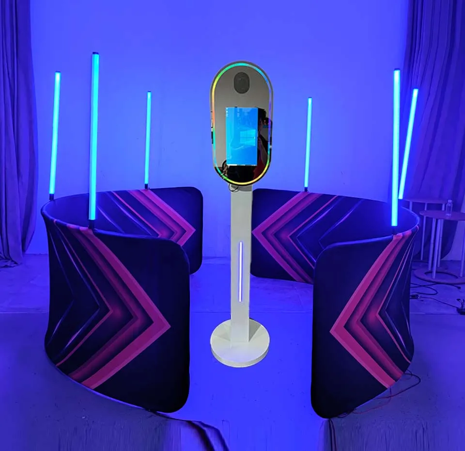 70 in mirror photo booth touch screen astro mirror photo booth Commercial Rental mirror photo booth selfie magic led light frame