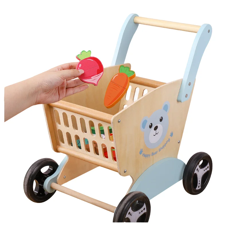 Unisex New Plastic Playhouse Toy for Kids Supermarket Shopping Cart Role-Playing Tool Pretend Play & Preschool