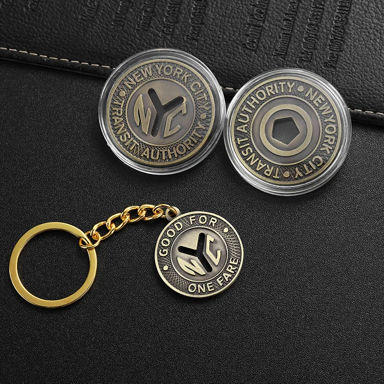 Fingertip spinner custom bronze metal gold ships chief challenge coin