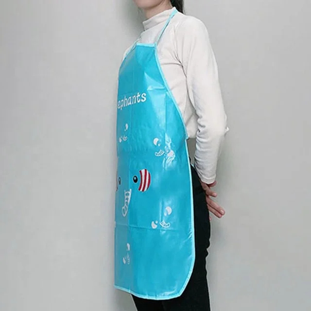 Cute Cpe Cat Apron Custom Printed Clear Ppe Apron Custom Women Kitchen Apron Feeder For Sale