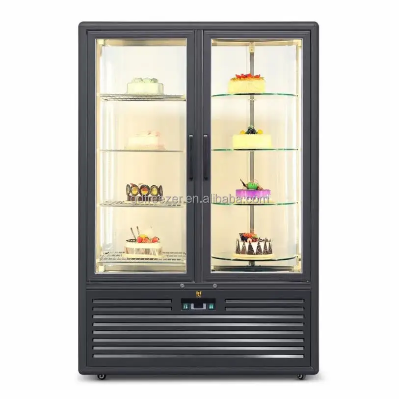 Commercial Bakery Rotate display Cooler / Stand up Cake Dessert refrigerated cabinet showcase