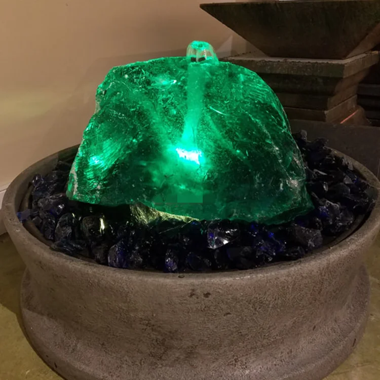 garden decoration and indoor glass rock tabletop water