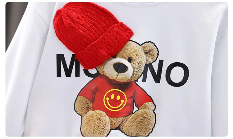 Two Pieces Wholesale Children Clothes Suit with Long-Sleeved Casual Suit Clothing Set for Boys Girls Jeans with Cotton Coat