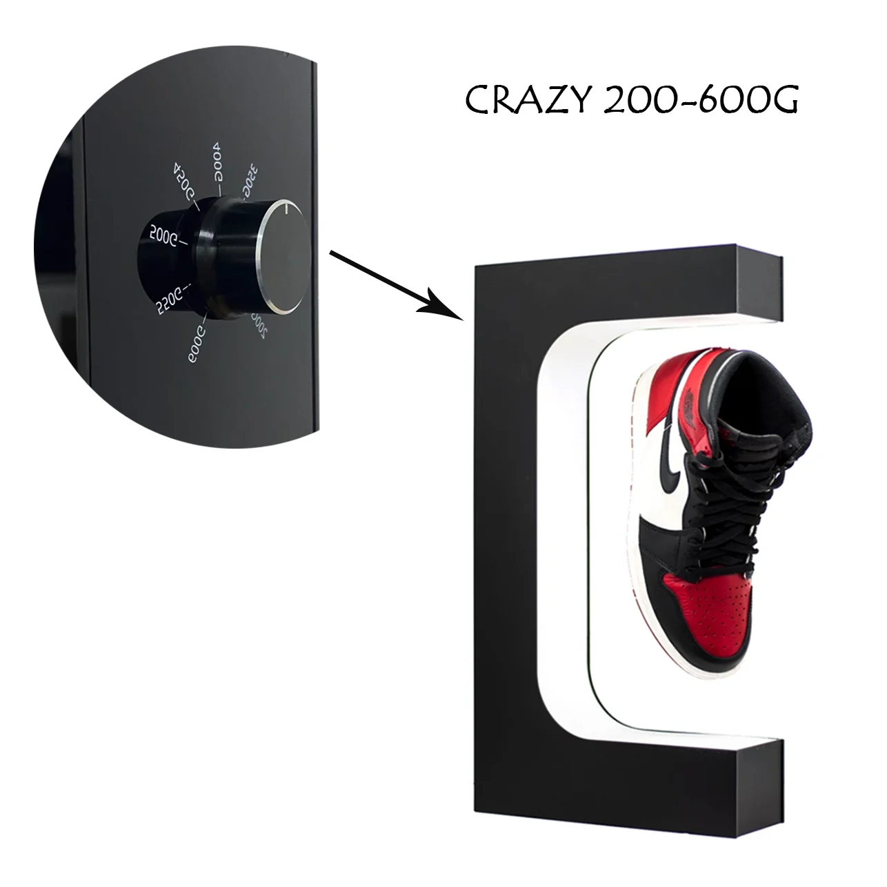  Original Factory Diy acrylic rotating magnetic levitation shelves machine holder Knob floating sneaker levitating shoe