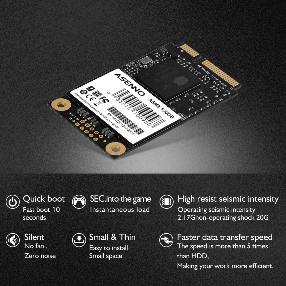 Внутренний жесткий диск ASENNO SSD micro SATA 60 ГБ 120 240 480 1T 2T TLC QLC используется для компьютера и ноутбука