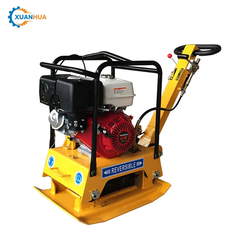 electric dynamic vibratory forward and reverse soil floor plate compactor machine