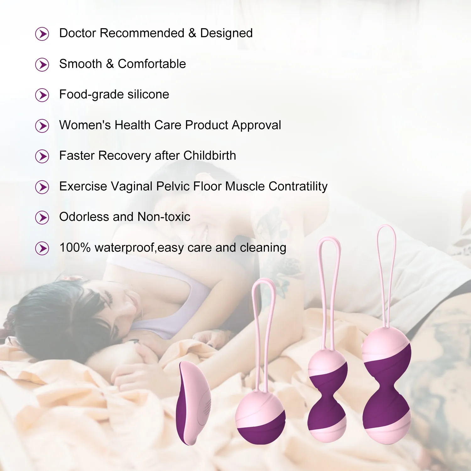 
Ben Wa Balls Kegel Balls Exercise Kit Premium 3 Balls 10 Modes for Beginners and Advanced Exercisers adult toys 