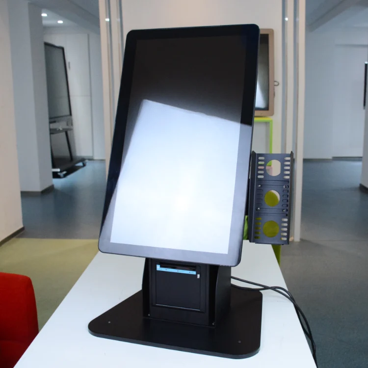 Hot sale accept customized 21.5' ultra 4K display support scan print touch screen self ordering kiosk stand for restaurant
