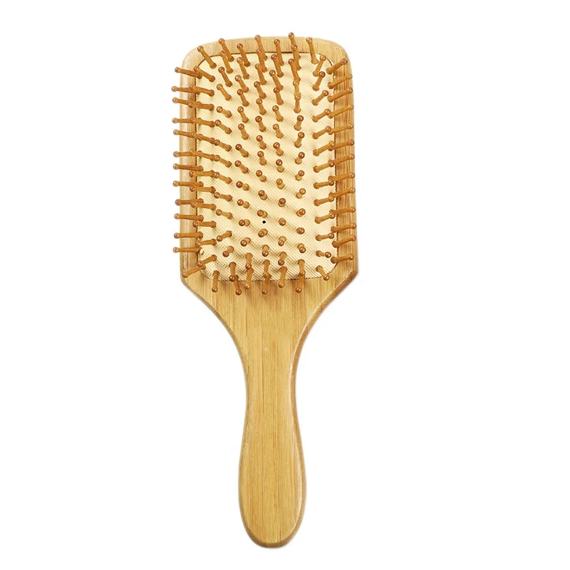 
Eco Friendly Hair Brush Paddle Natural Bamboo Handle Massage Air Hair Brush Comb 