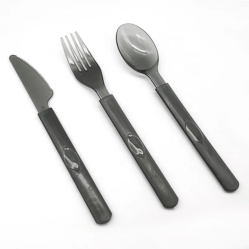 Premium Quality Frosted Disposable Plastic Knifes Forks Spoons Cutlery
