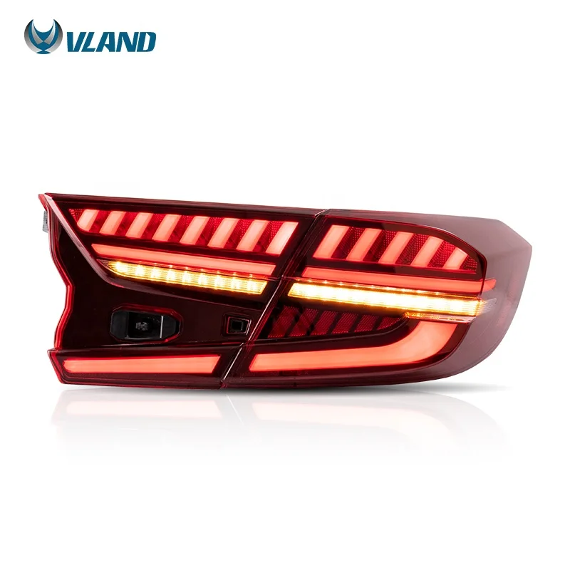 
VLAND Factory wholesales (Recruit agent) 10th Sequential 2019 tail lamp full led tail lights 2018-2021 For Honda Accord 