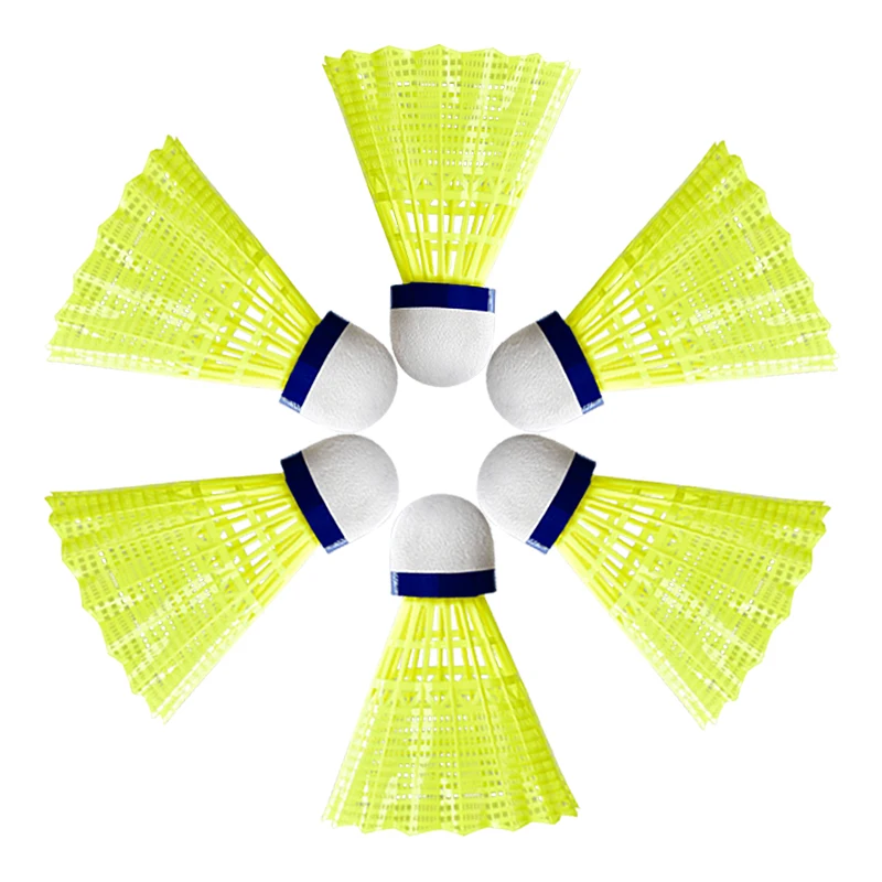 wholesale factory high quality nylon badminton shuttlecock durable yellow shuttlecock
