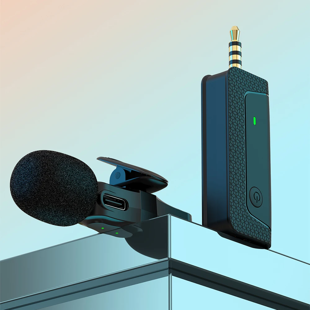 Mini Noise Reduction Recording Microphone 2.4G Wireless Lapel Microphone With BT5.2 And Compatible Function For Phone Computer