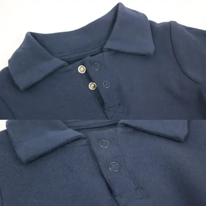 organic cotton short sleeve Polo collar baby body suit jumpsuit Newborn Polo shirt Romper