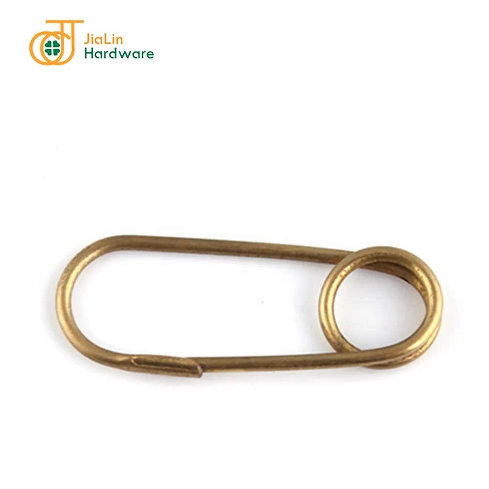 Promotion high class clothes 36mm quare wire metal Brass garment hang tag clip