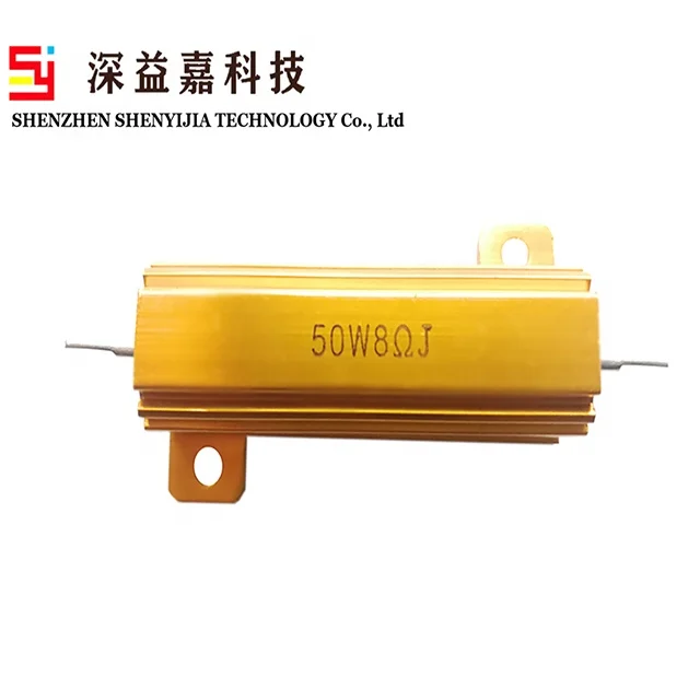 Chinese SHENYIJIA Manufacturer High-Voltage Aluminum Housed Wire-Wound LED Circuit Resistor 50W 8R J Electrical Components