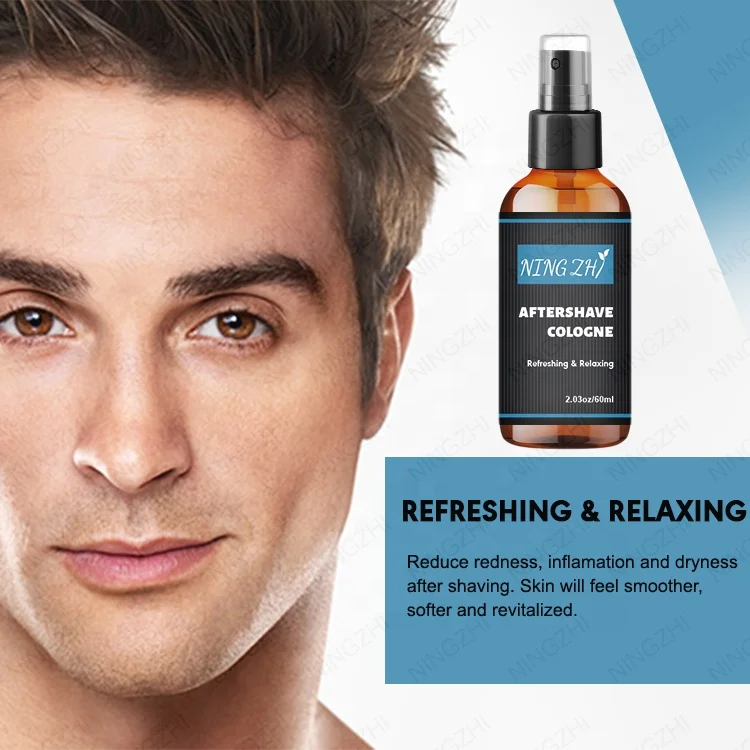 Customize your logo barbershop strongest scent soothing aftershave cologne with alcohol