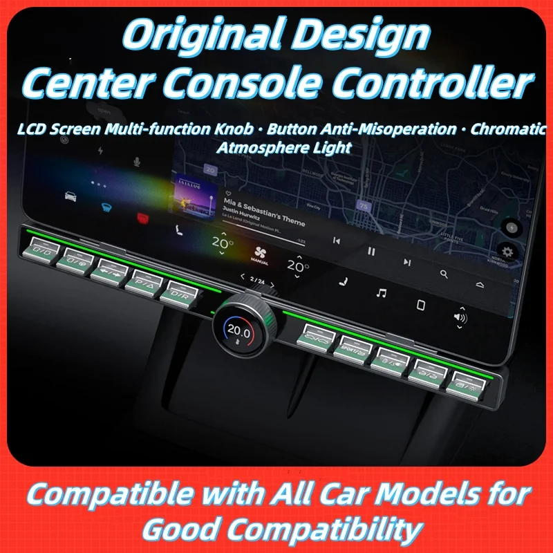 For Tesla Model 3 Physical Control Button Multi-function Center Control Panel Switch Buttons  Interior Accessories Motification