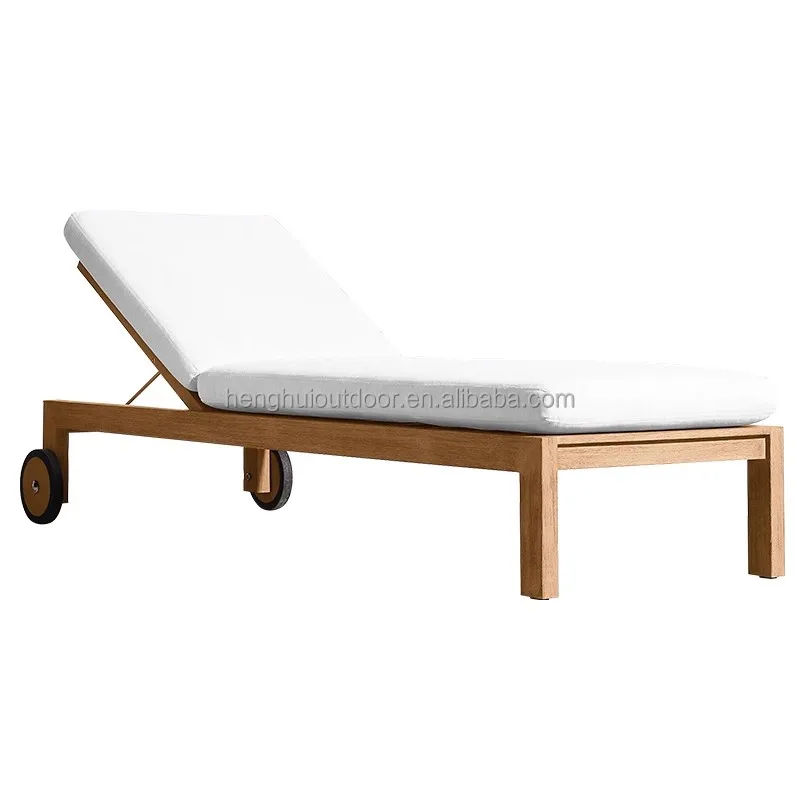 Factory price Sun Lounger Cushions Luxury Padded Cushioned Relaxer Chair Outdoor Garden Patio Furniture with umbrellas