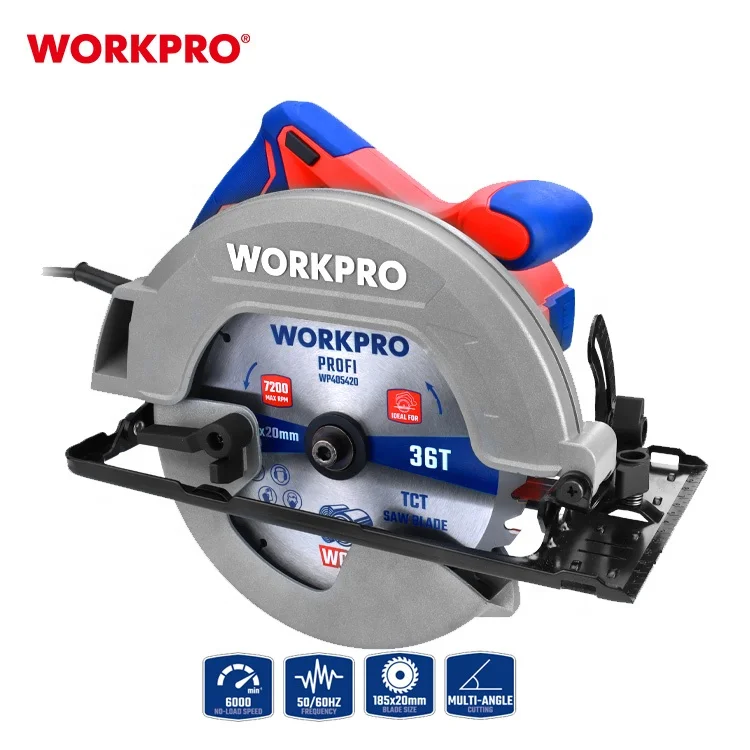 WORKPRO 185MM Professional Circular Saw Corded Power Tool Firewood Circular Saw