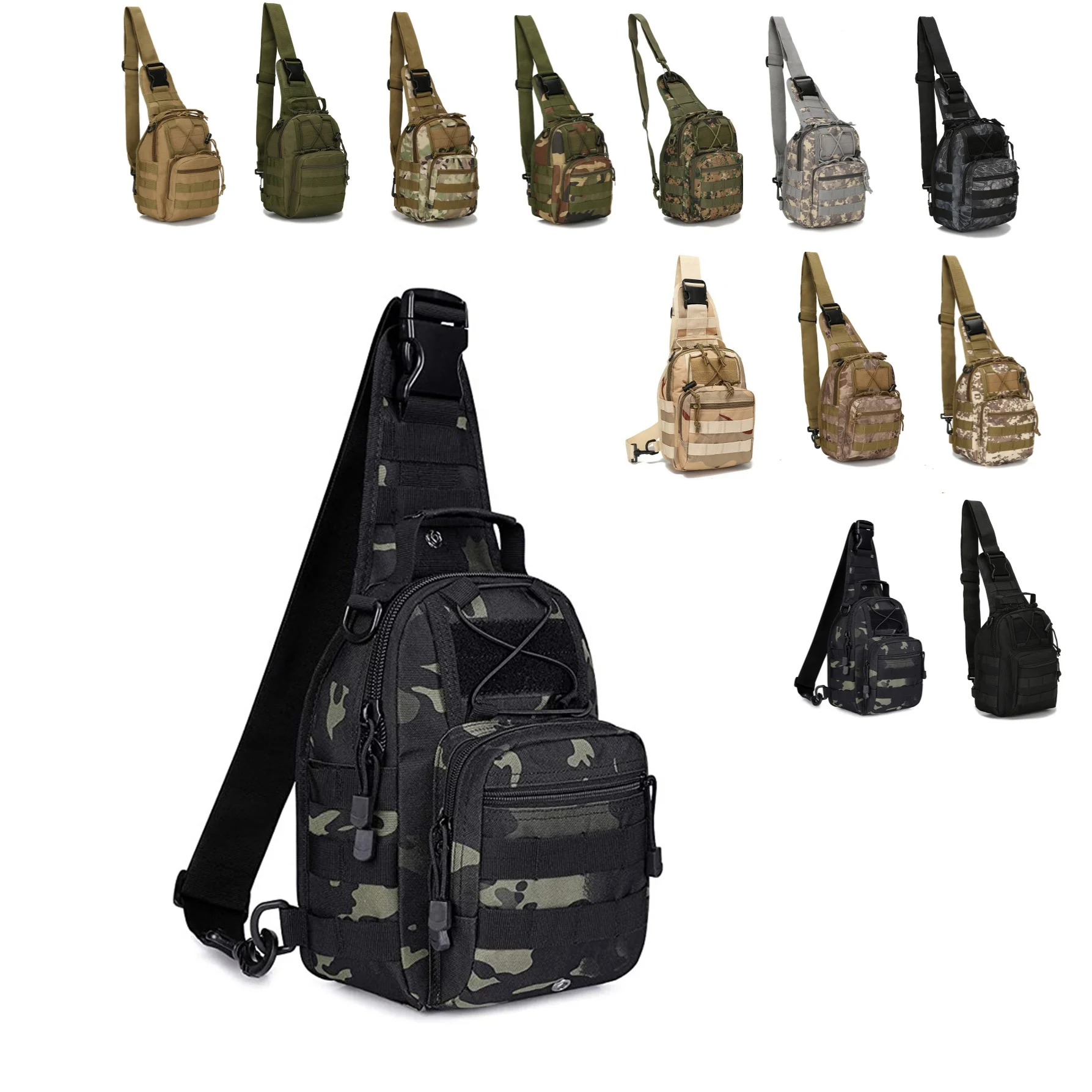 Running Outdoor Mobile Phone Climbing Rescue Custom Logo Crossbody Messenger Vest Tactical Walkie Talkie Bag Chest Bags