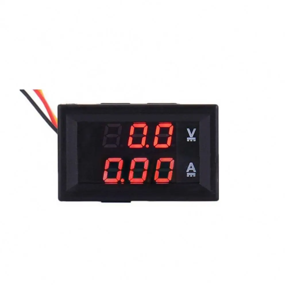 Digital Voltmeter Ammeter DC 0-100V 5A Dual Amp and Volt Meter Gauge Red and Red LED Display for Electric Vehicle Electrobike