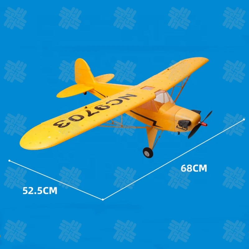 KW FX9703 2.4Ghz 5CH EPP Foam J3 RC Glider 3D6G Brushless Fixed Wing Outdoor Remote Control Airplane RC Plane Aircraft FlyingToy