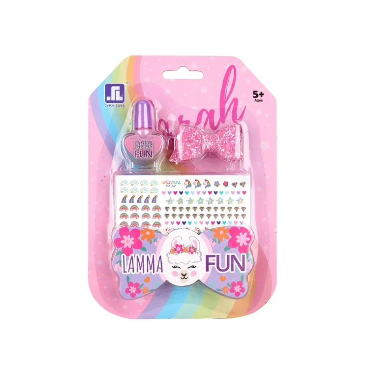 Good Quality Top Selling Kid Cosmetic Nail Sticker Makeup Toy Set For Kids