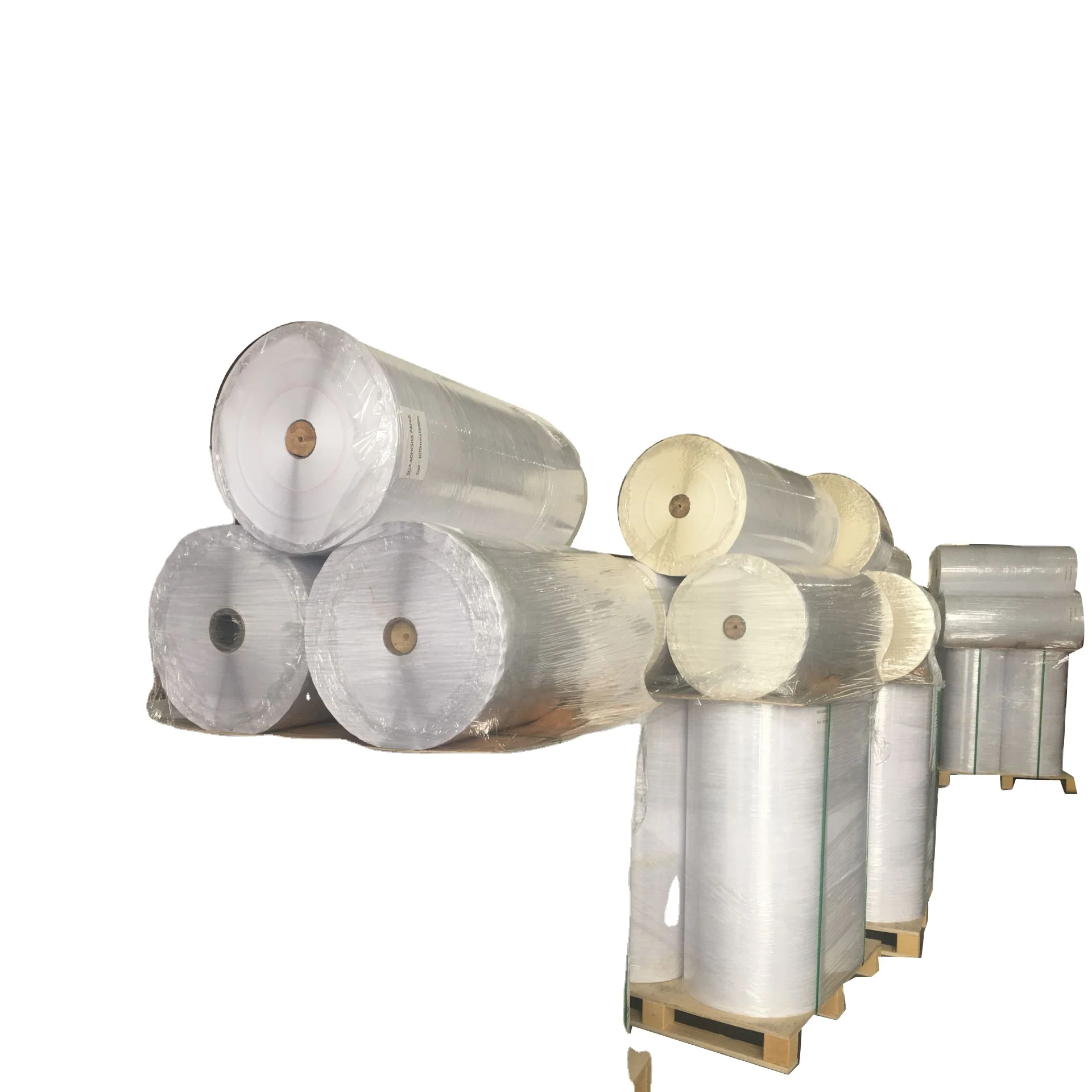 Synthetic PP BOPP PET Label Inkjet Matt Silver Self Adhesive Thermal Paper Jumbo Roll