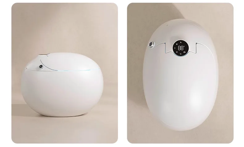 Automatic Rear wash Female Wash seat heating portable toilet smart toilet with remote control EGG smart toilet